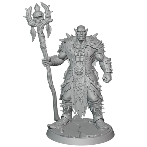 Orc Party Pack Set DnD TTRPG Miniature 32mm Scale D&D RPG NPC Enemies Orcs Creature Wargaming Figure Main Enemy Boss hammer Unpainted 28 - Image 4