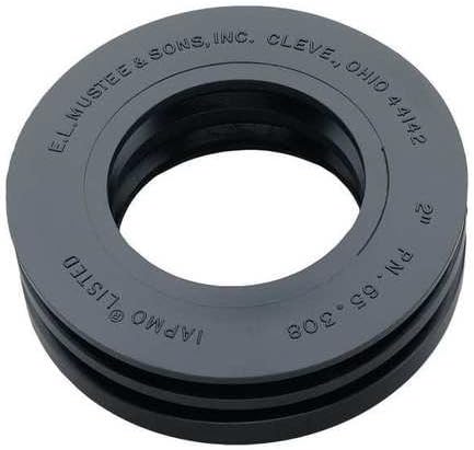 2 Dia, Rubber, Black Finish, Drain Seal