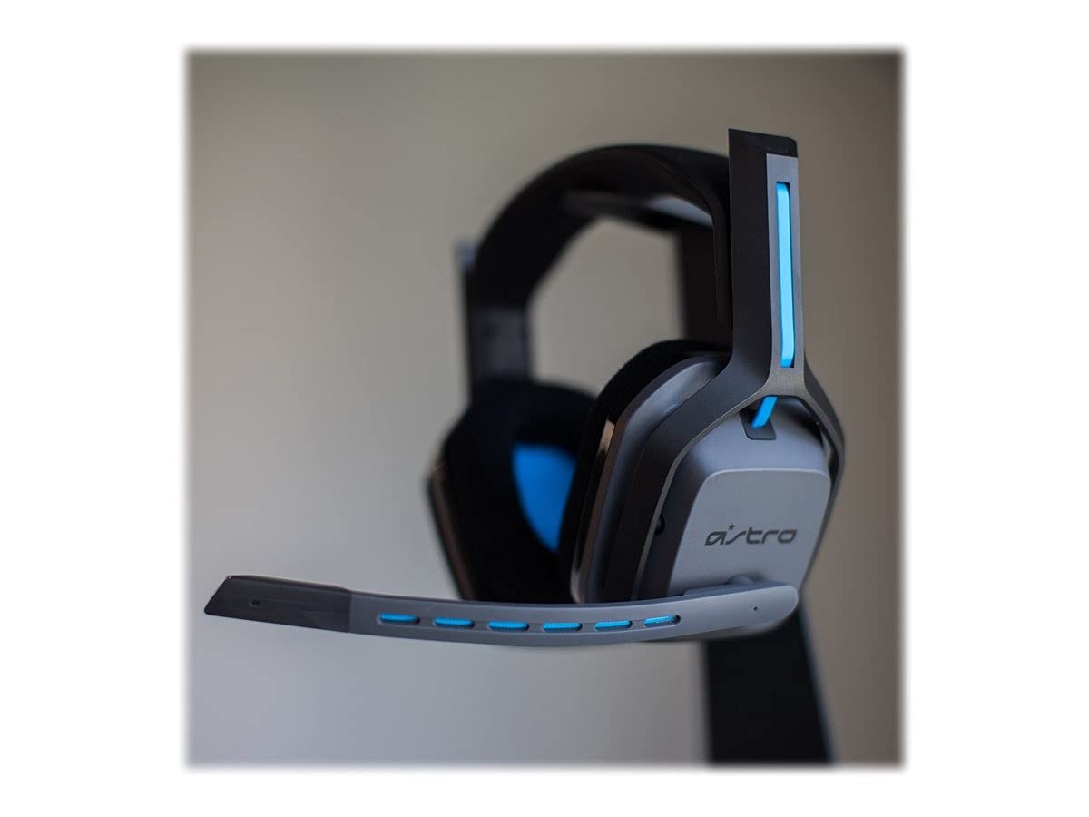 ASTRO Gaming A20 Casque sans Fil 2ème Génération, Léger et Résistant, Microphone avec Fonction de Sourdine Flip-up, Batterie +15h, Portée de 15m, PS5, PS4, PC, Mac - Blanc/Bleu