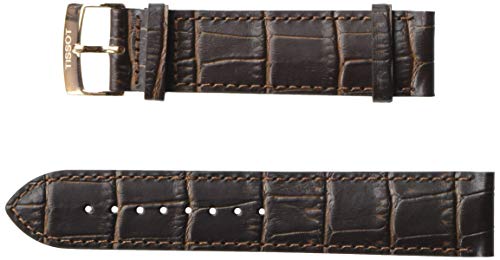 Tissot unisex-adult Leather Calfskin Watch Strap Brown T600041276