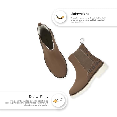 Image of YOHO Women Printed Boots Stylish Comfortable Lightweight