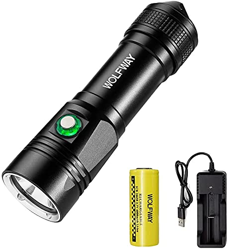 Siuyiu Dive Light, WF12 Scuba Diving Light, Diving Flashlight 150m Underwater, 1000 Lumens Led Dive Light with 6000mAh Rechargeable 26650 Battery, Scuba Dive Light for Dive Caving