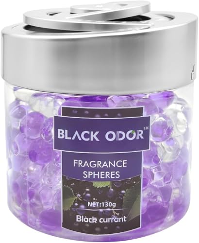 Image of BKN Super Fragrance Black Odor Car Air Freshener B0-10| 130g Bubble Gel Balls | Long-Lasting Scent for Home, Office, Car, Bathroom & Closet | Odor Eliminator & Room Deodorizer (Black Currant)