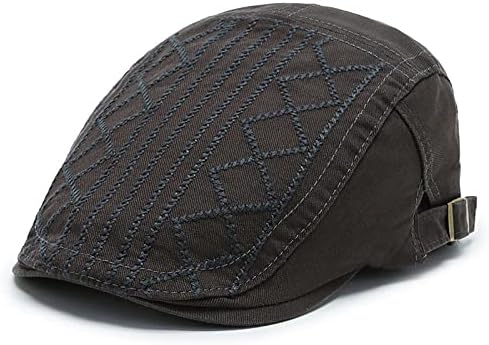 KeepSa Mens Vintage Flat Cap Gatsby Ivy Irish Newsboy Hat Hunting Cabbie Hat Adjustable Cotton Breathable Peaky Cap Beret Summer Hats