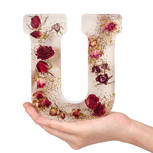 LET'S RESIN Large Letter Molds for Resin, 6 inch 3D Alphabet Silicone Molds for Epoxy Resin Art, Big Capital Letter Resin Molds A to Z for Home Decoration,Party Decoration,Art Craft Ornaments (U)