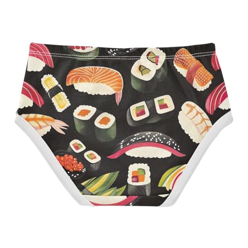 Sushi Black Underwear Toddler Girl, Panties for Girls, 2T–8 Years2