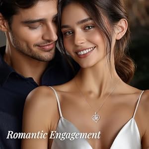 Oobee romance love heart moissanite necklaces for women 2 carats moissanite diamond 925 sterling silver fine jewelry ideal birthday anniversary christmas gift for women wife mom girlfriend  urban country home decor