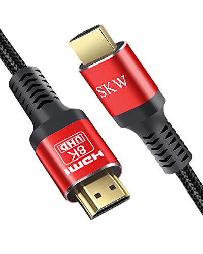 HDMI 2.1 Kabel 8K@60Hz 4K@120Hz 48Gbps, Ultra High Speed HDMI Kabel kompatibel mit PS5, Xbox, Samsung TV, LG TV (Rot, 0.5m)