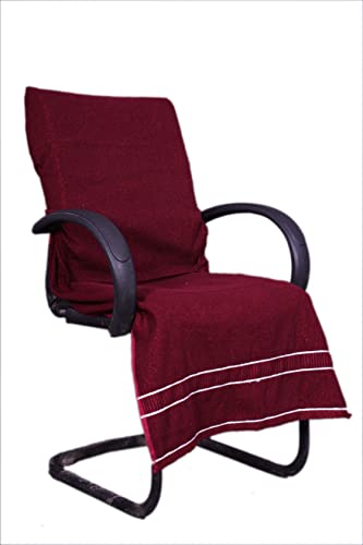 Image of ROMAN HOME 100% Superfine Cotton Solid Large Luxury Office Chair Towel with Tie Knot 450 GSM - (Pack of 1) Original Product AS PER Picture Shown (1, ch Marron, Medium)