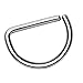 Produktbild Taffstyle Piercing Continuous D-Ring Fake Klemmring Dünn Septum Tragus Helix Nase Lippe Ohr Nasenring Ohrpiercing Hoop Clip On Silber 1,0mm x 10mm