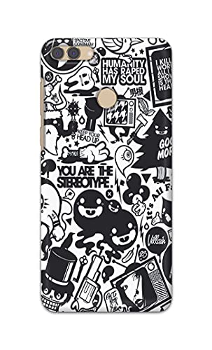 Image of Printed Hard Back Cover Case for Huawei Y9 2018 Back Cover (Mixed Cartoon) -1302