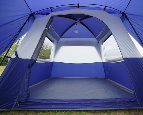 Image of Vidalido 3-4 Person Tent with 1 Mesh Door and 2 Large Mesh Window, Double Layer Waterproof Portable Family Cabin Tent, 4 Person Tents for Outdoor Camping Hiking