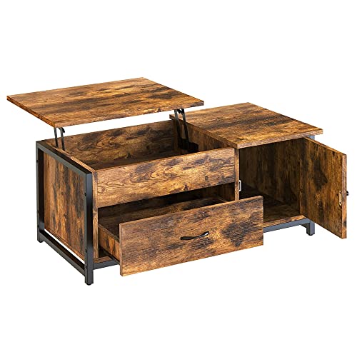 Buy FABATO 41.7" Lift Top Coffee Table with Storage Drawer& Hidden ...