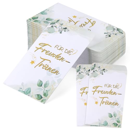 50 Piezas Lagrimas de Felicidad Boda Bolsas d Papel, Mini Porta Pañuelos, Favores para Bodas para Decoración de Bodas, Regalos para Invitados