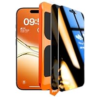 TOCOL 2 Pack Privacy Screen Protector for iPhone 17 / iPhone 16 Pro, True 25Anti Spy, Instant Installation, Tempered Glass Shatterproof, Case Friendly, Full Coverage Protection