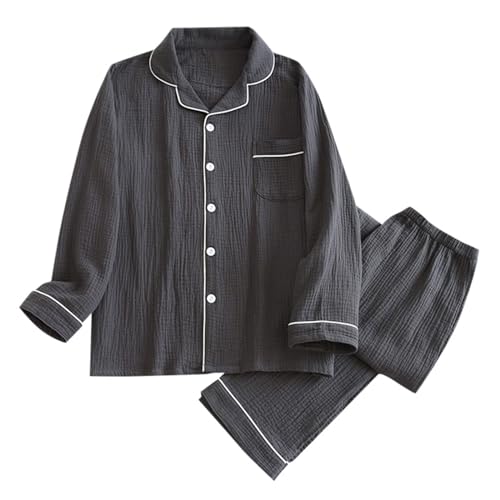 Ropa para casa de hombre con botones para dormir y pantalones cómodos de moda casual