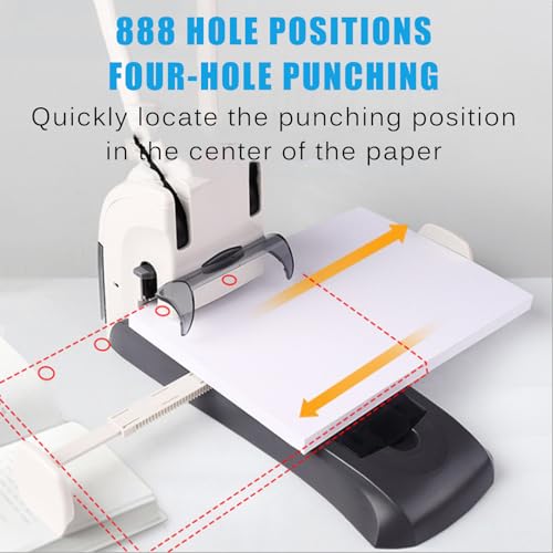 Perforatrice manuale a 2 fori, capacità 200 fogli, apertura 6 mm, passo 80 mm, profondità alimentazione carta 12 mm, ideale per casa, ufficio, scuola, aula