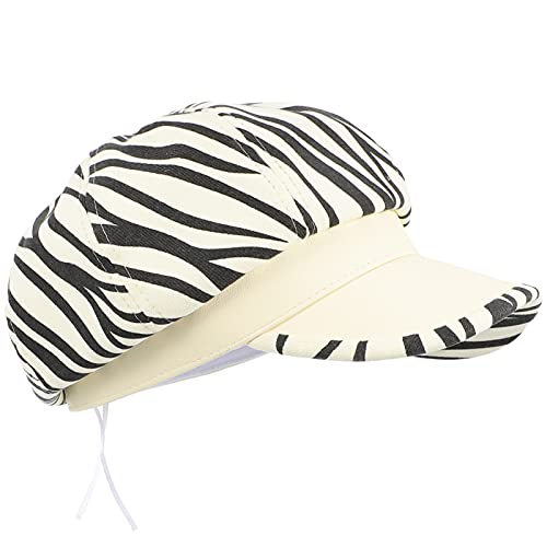 Amosfun Boina de jornaleiro de verão listrada de algodão boina jornaleiro chapéus artistas franceses
