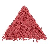 GARVALON Gummigranulat Rot 1 kg, Füllmaterial für Spielplätze und Sportplätze, kalt anwendbar für schnelle Ausbesserung, 2 4 MM