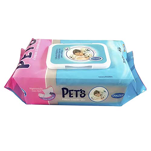 Lenços Umedecidos para Cães com 80 Toalhas, Branco, American Pets