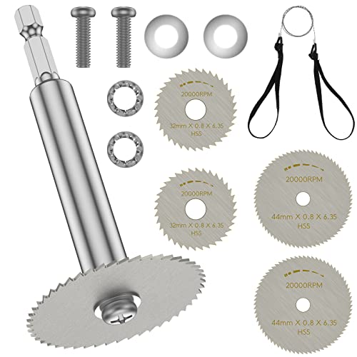 1 set di taglierina interna per tubi in PVC, in acciaio inox, con codolo esagonale da 1/4 di pollice, con lame di ricambio da 1,25/1,75 pollici per il taglio di tubi in plastica (set 1)