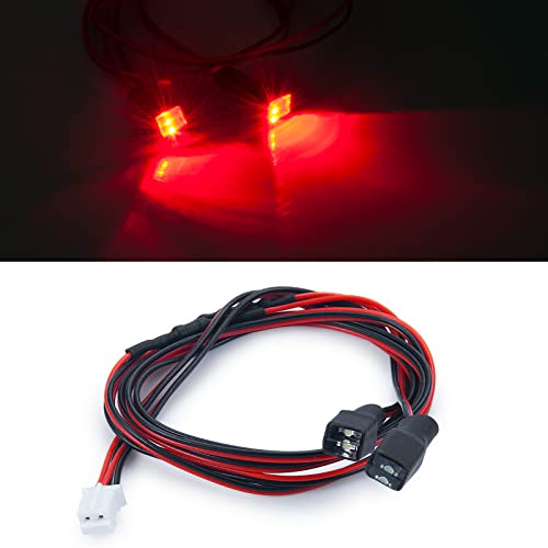 WEFEINO RC LED Lights Side Lamp Upgrade Parts for 1/14 Tamiya Trailer Tractor Truck Car (Red)