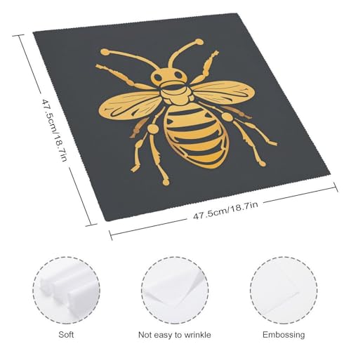 Servilletas de Tela con Patrón de Abeja Dorada Pack 6 miniatura 2