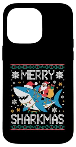Merry Sharkmas AO[Z[^[ T^ CfBO V[N Cgt X}zP[X iPhone 14 Pro Max p
