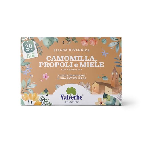 VALVERBE - Filtri di Camomilla al Miele - Pacco da 20 Unità - 887.7 cm³