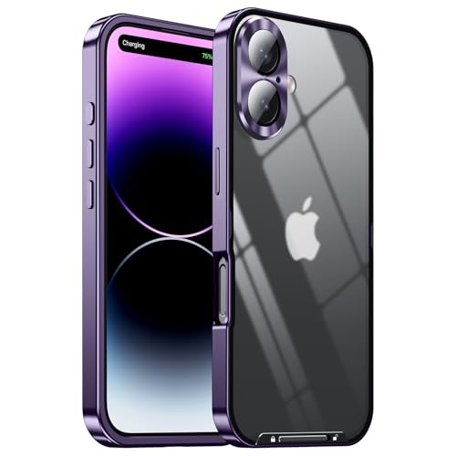 Coque iPhone 16 anti-chocs mince légère et translucide violette