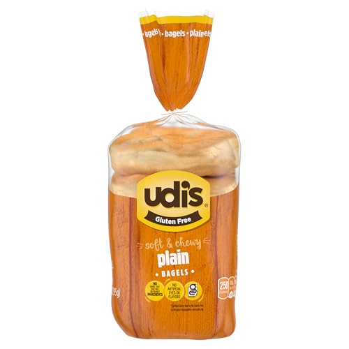 Udi's Gluten Free Plain Bagels, Frozen, 13.9 oz.