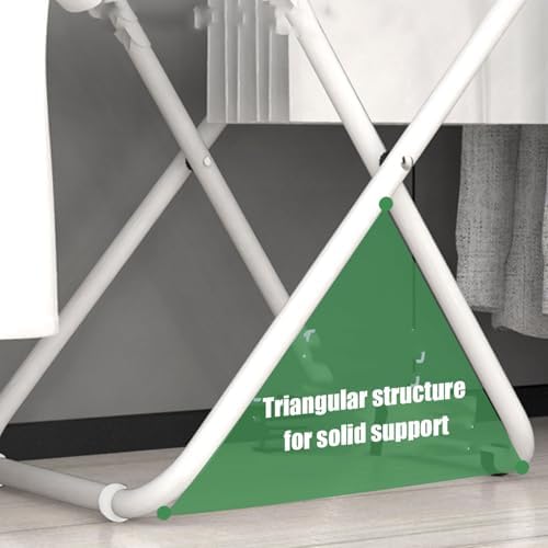 Clothes Drying Rack, Laundry Drying Rack with Adjustable Gullwing and Foldable for Easy Storage, Folding Clothes Drying Rack for Indoor and Outdoor Use