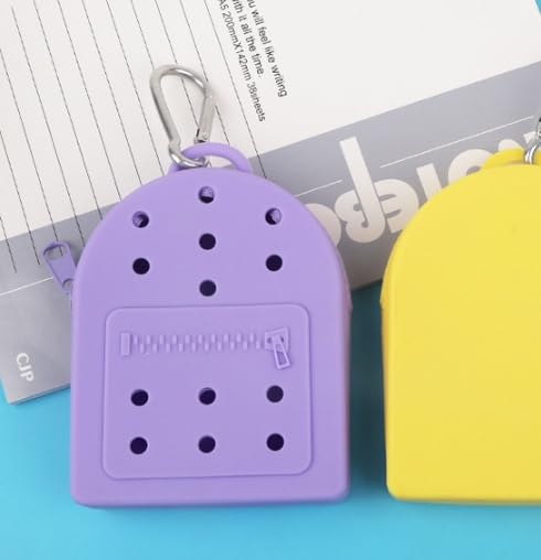 Silicone Coin Purse with Detachable Zipper, Cute Cartoon Travel Wallet for Daily Use (Purple)3