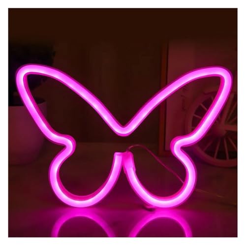 Néon papillon lumineux pour fête design moderne veilleuse LED