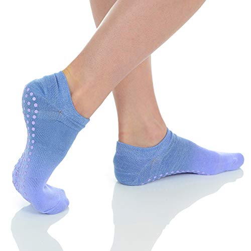 Great Soles Ombre, Sport, and Novelty Print Non Skid Socks for Women - Non Slip Grip Yoga Socks for Pilates, Barre, Ballet