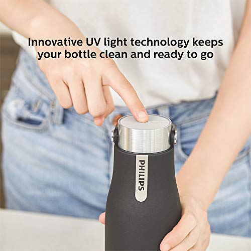 PHILIPS Water GoZero UV Self-Cleaning Smart Water Bottle Vacuum Stainless Steel Insulated Water Bottle with Handle Double-wall, Auto Cleaning, Keep Drink Hot or Cold, BPA Free 5 PHILIPS Water GoZero UV Self-Cleaning Smart Water Bottle Vacuum Stainless Steel Insulated Water Bottle with Handle Double-wall, Auto Cleaning, Keep Drink Hot or Cold, BPA Free - Image 3