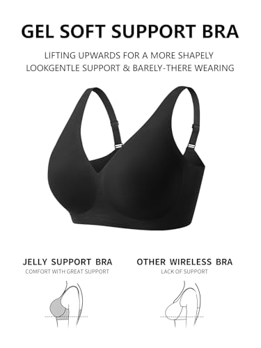 Push Up Bras for Women No Underwire Seamless Comfortable Deep V Bra Tshirt Bras with Support and Lift
