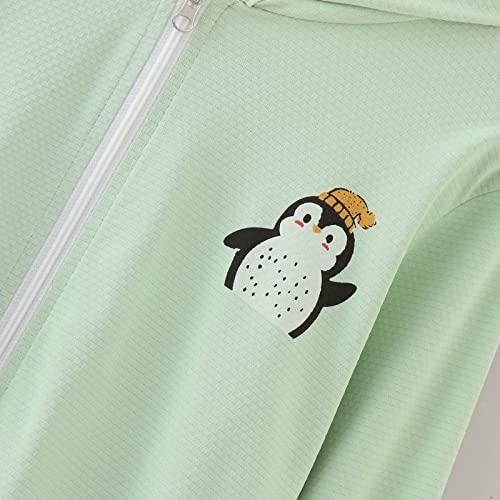 Athletic Hoodie for Kids Boys Qui𝐜k Dry F𝐢t Sun Pr𝗼tection Jacket Girls Active Zipper Hooded Outerwear3