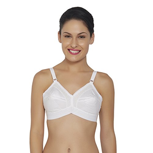 Libertina - Dolcevita Cotton Straps White Colour Non Padded Comfortable, Skin Friendly Regular Women Cotton Bra Pack of 1 - dolcevitacsWhite