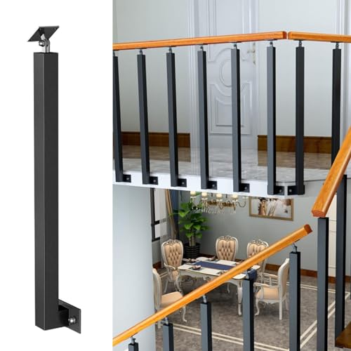 Garde-corps en métal noir avec support orientable haute précision - 2