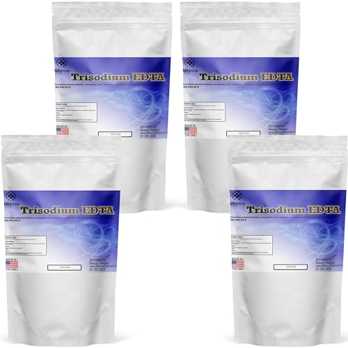 Trisodium EDTA - 4 Pack (20 lbs.) – for Industrial Cleaning, Metal chelation, Scale Removal, Water Treatment, and Chemical Processing