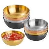 Yuziwi Edelstahl Dipschalen Set, Soßenschale, Gewürzschale, Dip-Becher (Silberne Trompete)