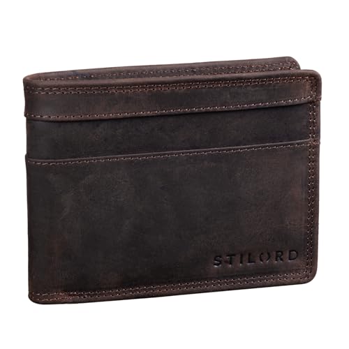 Porte-monnaie vintage pour homme STILORD Cooper cuir noir pour sécuriser les cartes