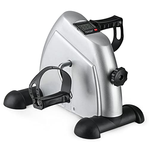 Under Desk Bike Pedal Exerciser Portable Home Exercise Bike Pedal Exerciser Foot Peddler Portable Therapy Bicycle Leg Peddler Portable Mini Cycle Bike for Hands Arm Trainer