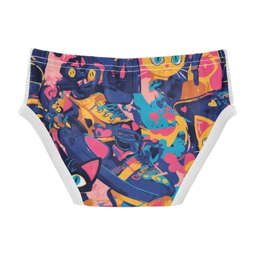 KLL Footprint Cat Fashion Toddler Boy Cotton Athletic Underwear Cute Undies2