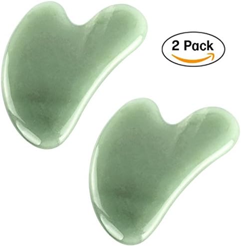 Gua Sha Scraping Massage Board Tool,Lanticy Jade Scraper Scraping Message Tool Natural Stone Soft Tissue Mobilization Tool Beauty Roller for SPA Facial Body Skin Care Therapy Trigger Point Treatment
