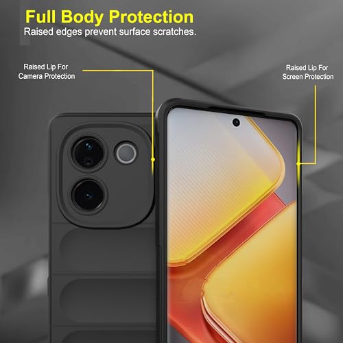 Image of Zapcase Back Case Cover for Poco M7 Pro 5G | Compatible for Poco M7 Pro 5G Back Cover | Liquid Silicon Magic Case with Camera Protection | Black