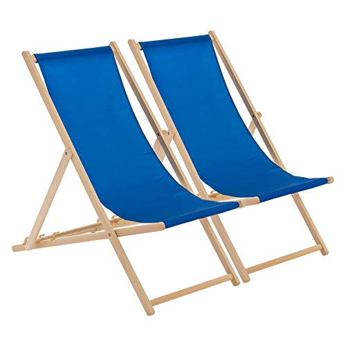 Tumbona de madera para exteriores, tumbona de lona para adultos, ideal para jardín, patio, playa y camping, cómoda silla de relajación individual