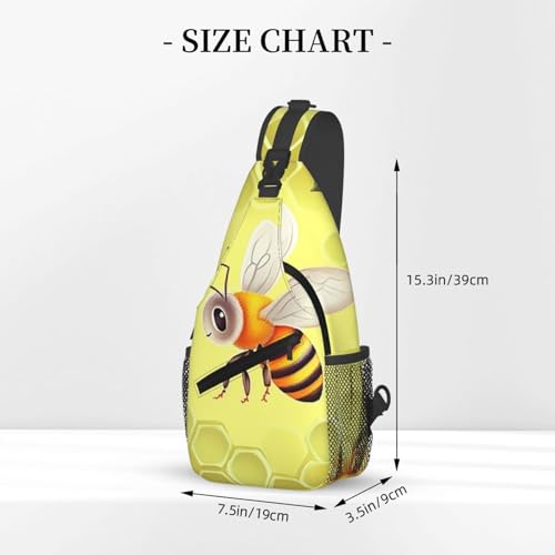 Bolso bandolera cruzado Bee in Flower para hombre y mujer miniatura 3