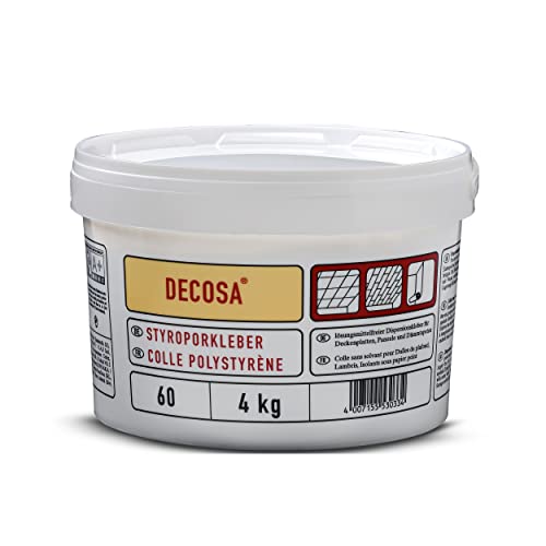 DECOSA Colle Polystyrène - blanc - seau 4 kg - 2 seaux